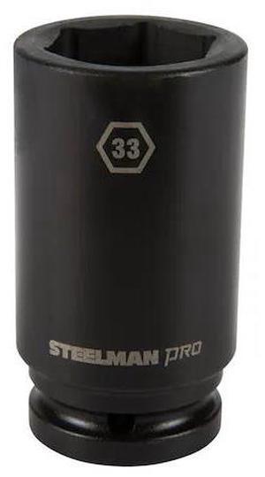 STEELMAN 79344 3/4" Drive x 33mm 6-Point Deep Impact Socket