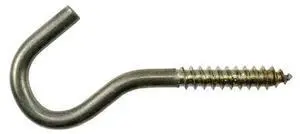 MIDWEST FASTENER 52399 5/16" x 1" x 4-1/2" 18-8 Stainless Steel Screw Hooks 10PK