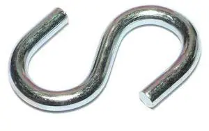 MIDWEST FASTENER 50997 5/16" x 7/8" x 3" Zinc Plated Steel Open S Hooks 50PK