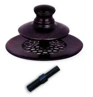 WATCO 58751-PP-BZ-G 2.875 in. SimpliQuick Push Pull Bath Stopper, Grid Strain