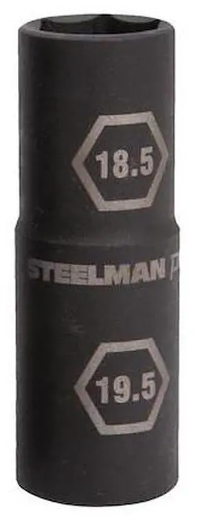 STEELMAN 97025 1/2-Inch Drive 6-Point Thin Wall 18.5mm x 19.5mm Impact Flip