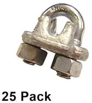 US CARGO CONTROL GDFWRC516-25PK 5/16" Galvanized Drop Forged Wire Rope Clips