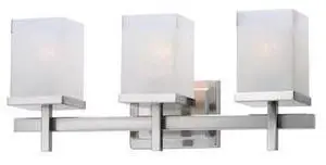 MAXIM 2153LNSN Tetra 3-Light 22" Wide Satin Nickel Vanity Light
