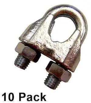 US CARGO CONTROL MWRC58-10PK 5/8" Zinc Plated Malleable Wire Rope Clip (10 pack)