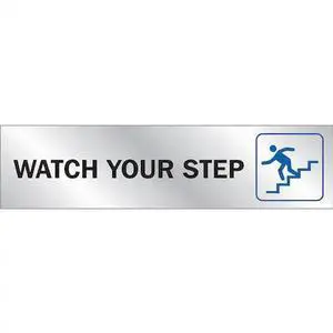 HY-KO B00040 Watch Your Step Sign 2" x 8", 10PK