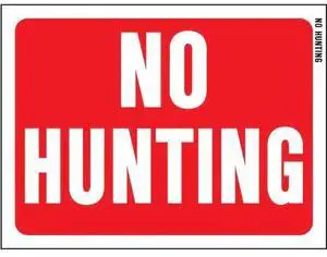 HY-KO A20608 No Hunting Sign 8.5" x 12", 10PK