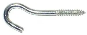 MIDWEST FASTENER 60623 9/64" x 3/8" x 2-1/16" Zinc Plated Steel Screw Hooks 20PK