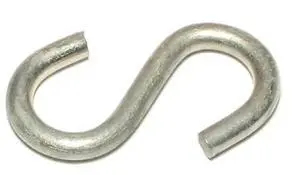 MIDWEST FASTENER 50995 1/4" x 9/16" x 2" Zinc Plated Steel Open S Hooks 50PK