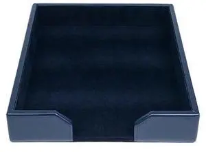 DACASSO AG-5001 Navy Blue Bonded Leather Letter Tray
