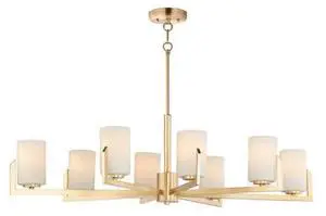 MAXIM 21288SWSBR Dart 8-Light 28" Wide Satin Brass Chandelier