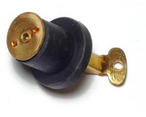 MIDWEST FASTENER 65945 11/16" to 3/4" Brass Snap Handle Rubber Drain Plugs 4PK