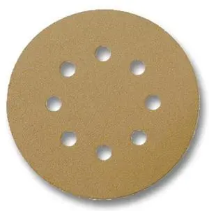 PASCO P6.23-05080V8 Hook-and-Loop Sanding Disc, 5 in. Dia, 8 Hole, 80 Grit