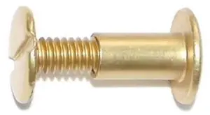MIDWEST FASTENER 76542 3/8" Brl Lg, Brass Anodized Aluminum 10 PK