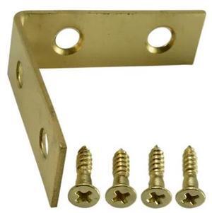 MIDWEST FASTENER 37201 1/2" x 1-1/2" Solid Brass Corner Brace 5PK