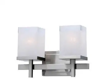 MAXIM 2152LNSN Tetra 2-Light 14" Wide Satin Nickel Vanity Light