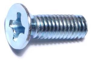 MIDWEST FASTENER 54702 5/16"-18 x 1 in Phillips Flat Machine Screw, Zinc Plated
