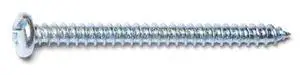 MIDWEST FASTENER 03182 Sheet Metal Screw, #8 x 2 in, Zinc Plated Steel Pan Head