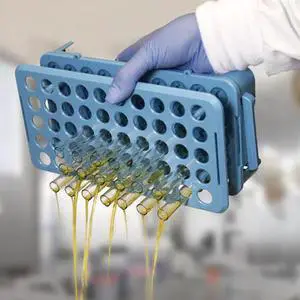 GLOBE SCIENTIFIC 456925 Gripper Rack,Tube Eject,Blue