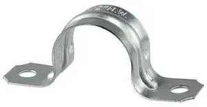DOTTIE HW405 Two Hole Strap, Conduit; Pipe Use, 3/8 in, Steel, Zinc Plated