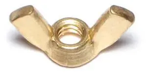 MIDWEST FASTENER 60651 Wing Nut, 1/4"-20, Brass, 10 PK