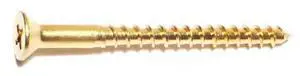 MIDWEST FASTENER 02869 Wood Screw, #8, 2 in, Plain Brass Flat Head Phillips