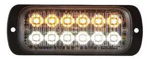 BUYERS PRODUCTS 8892602 Thin Dual Row 4.5 Inch Amber/Clear LED Strobe Light