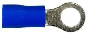 MIDWEST FASTENER 69975 Ring Terminal, 6 AWG, Plastic Insulated, 8 PK