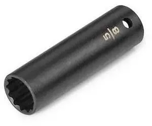 TEKTON SID23216 1/2 Inch Drive x 5/8 Inch Deep 12-Point Impact Socket