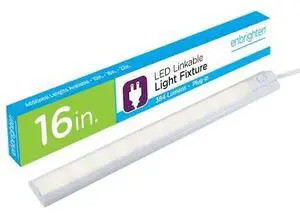 GE 26535 Enbrighten 16in. Plug-In LED Under Cabinet Light Fixture, White