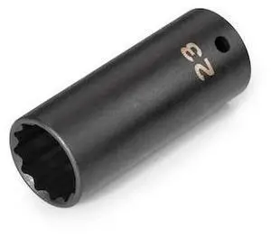 TEKTON SID23323 1/2 Inch Drive x 23 mm Deep 12-Point Impact Socket