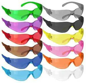 BISON LIFE BLSH-ESCR-CLCT-SGA1-12 Crystal, Safety Glasses, Anti-Scratch,