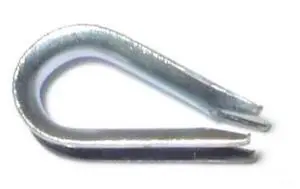 MIDWEST FASTENER 71982 3/32" Zinc Plated Steel Cable Thimbles 15PK