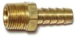MIDWEST FASTENER 66511 3/8" x 3/8MIP Brass Hose Barbs 4PK