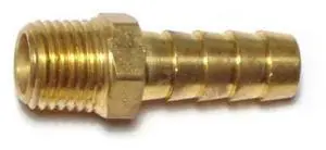 MIDWEST FASTENER 66508 3/8" x 1/4MIP Brass Hose Barbs 6PK