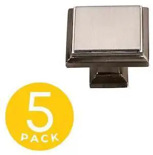 SAPPHIRE SP-1071-K-SN-5 Accent Series 1-1/4 in. Modern Satin Nickel Square