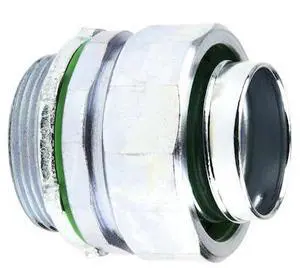 DOTTIE SL100 Conduit Fitting Connector, 1 in, Threaded, Alloy Steel, Zinc Plated