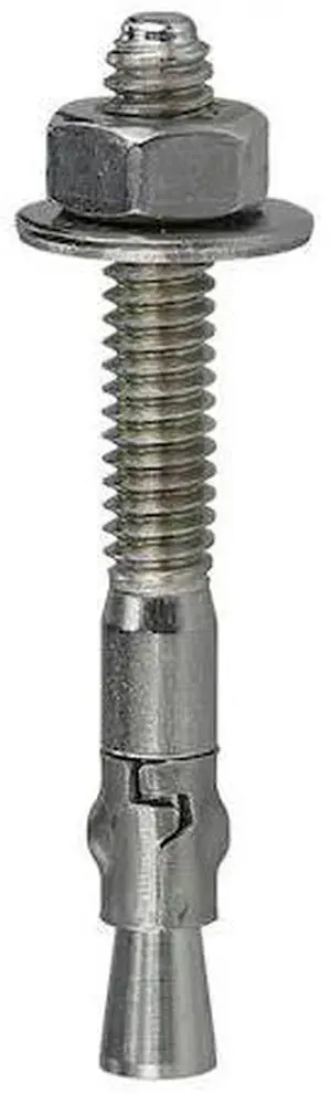 DOTTIE WS12400 Wedge Anchor, 1/2" Dia., 4" L, 18-8 Stainless Steel 50 PK