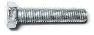 MIDWEST FASTENER 50833 5/8"-11 Hex Head Tap Bolt, Zinc Plated Steel, 3 in L, 25