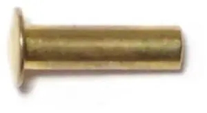 MIDWEST FASTENER 61867 Tubular Rivet, Truss Head, 1/8 in Dia., 7/16 in L, Steel