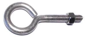 MIDWEST FASTENER 65105 Eye Bolt 3/8"-16, 4 in Shank, 18-8 Stainless Steel, 5 PK