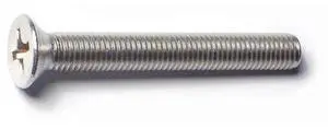 MIDWEST FASTENER 37687 1/4"-28 x 2 in Phillips Flat Machine Screw, Plain