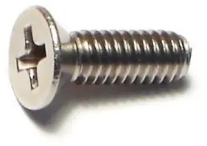 MIDWEST FASTENER 07171 #8-32 x 1/2 in Phillips Flat Machine Screw, Plain