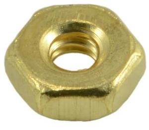 MIDWEST FASTENER 62178 Machine Screw Nut, #4-40, Brass, 96 PK
