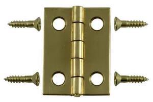 MIDWEST FASTENER 37161 1" x 3/4" Solid Brass Butt Hinges 5PK