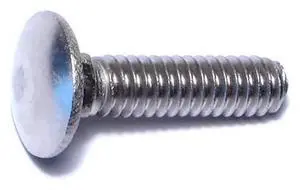 MIDWEST FASTENER 50587 Carriage Bolt, Square Neck, 20 (Coarse), 1 in L, 18-8