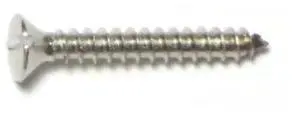 MIDWEST FASTENER 62414 Sheet Metal Screw, #6 x 1 in, 18-8 Stainless Steel Oval