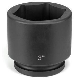 GREY PNEUMATIC 4096R 1" Drive, 3" Size, SAE Socket, 6 Points, 3",1"D,Impact,Blk