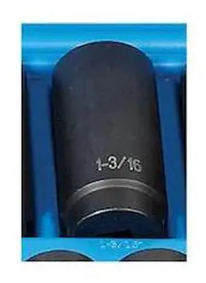 GREY PNEUMATIC 2138D 1/2" Drive, 1-3/16 Size, SAE Socket, 12 Points,
