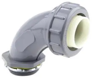 DOTTIE NLT90200 Conduit Fitting Connector, 2 in, Threaded, PVC, PVC Coated, Gray