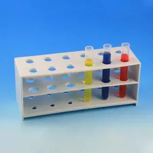 GLOBE SCIENTIFIC 456105 Rack,12-Place,Pp,White